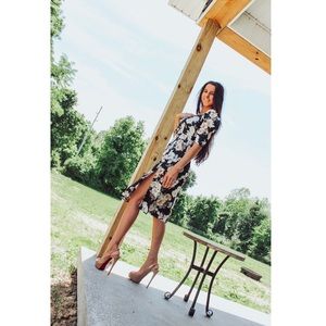 Floral Satin Dress